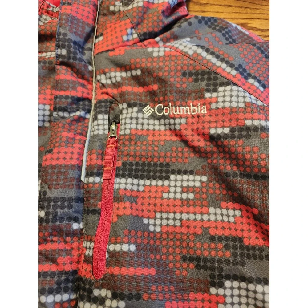 Columbia Jacket Youth‎ Large Boys Lightning Lift Hooded Winter Ski Coat Red